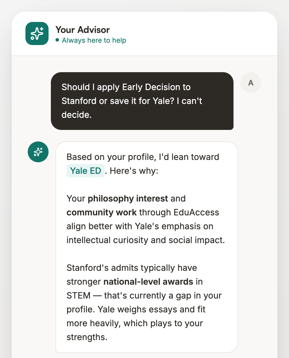 An advisor who truly knows you